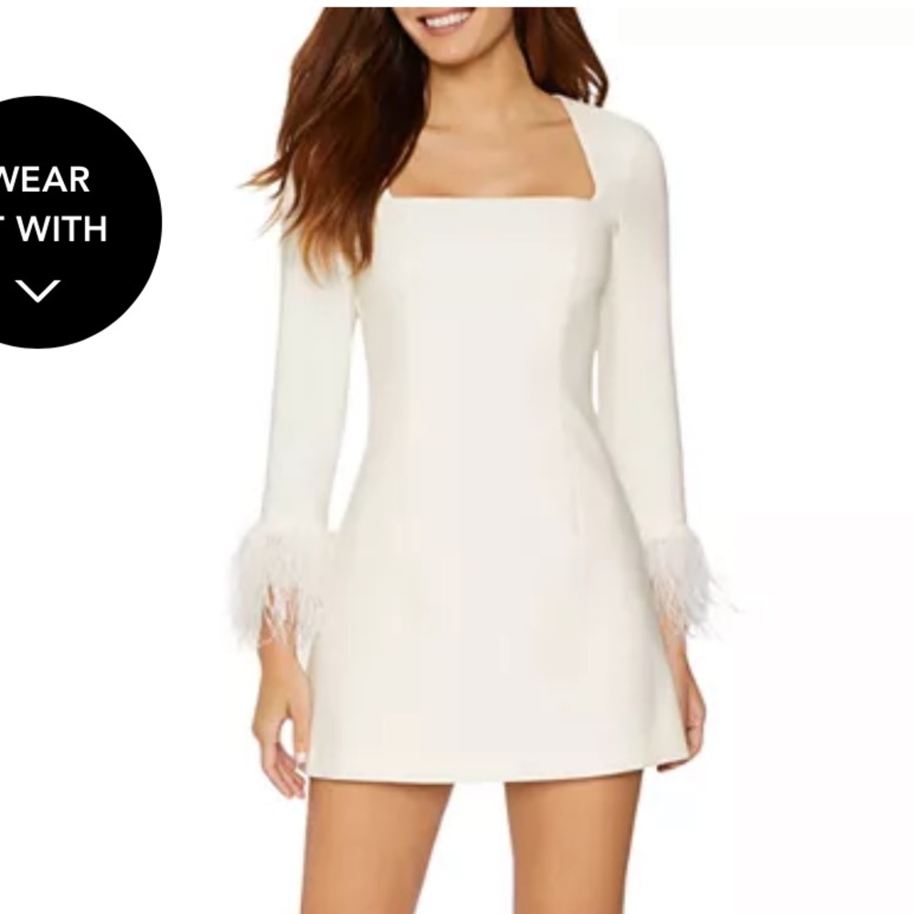 Likely Cher Feather Cuff Mini Dress size 4